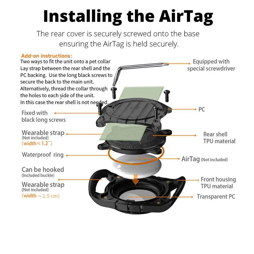 Waterproof protective case - for existing collar