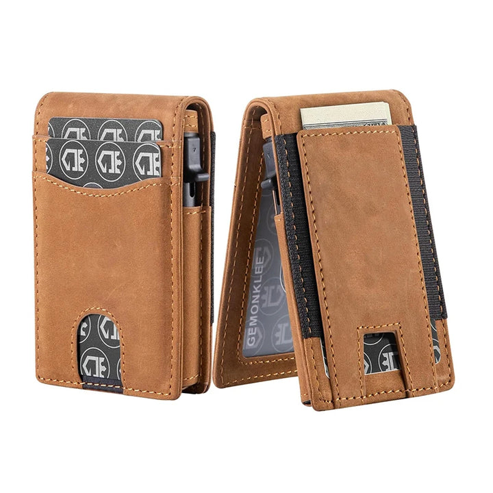 Hand crafted synthetic leather wallet. Tan