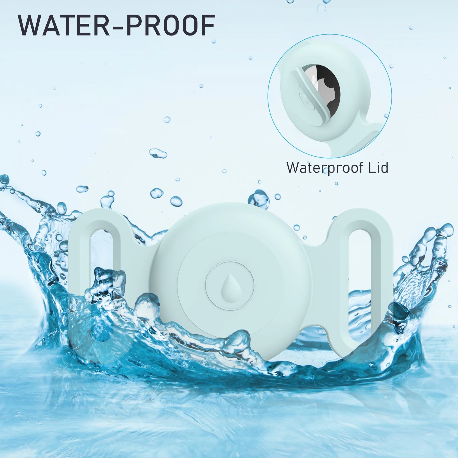 Silicone Air tag holder for existing Dog Collars.