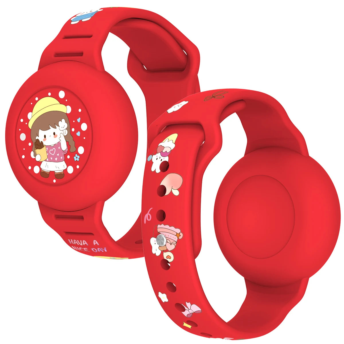 Soft silicone, children's Air Tag bracelet.