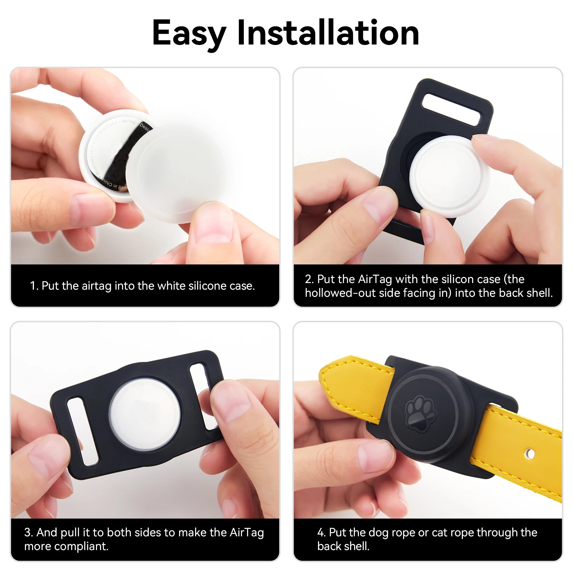 Waterproof AirTag holder for pet collars