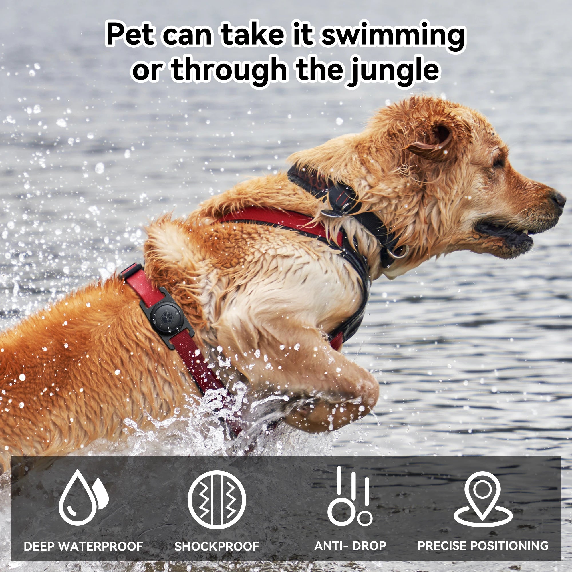 Waterproof AirTag holder for pet collars