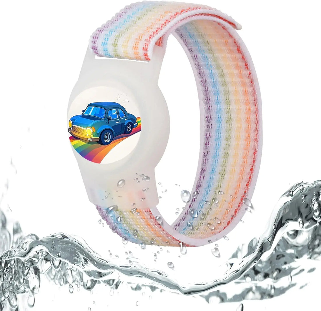 Soft silicone, children's Air Tag bracelet.