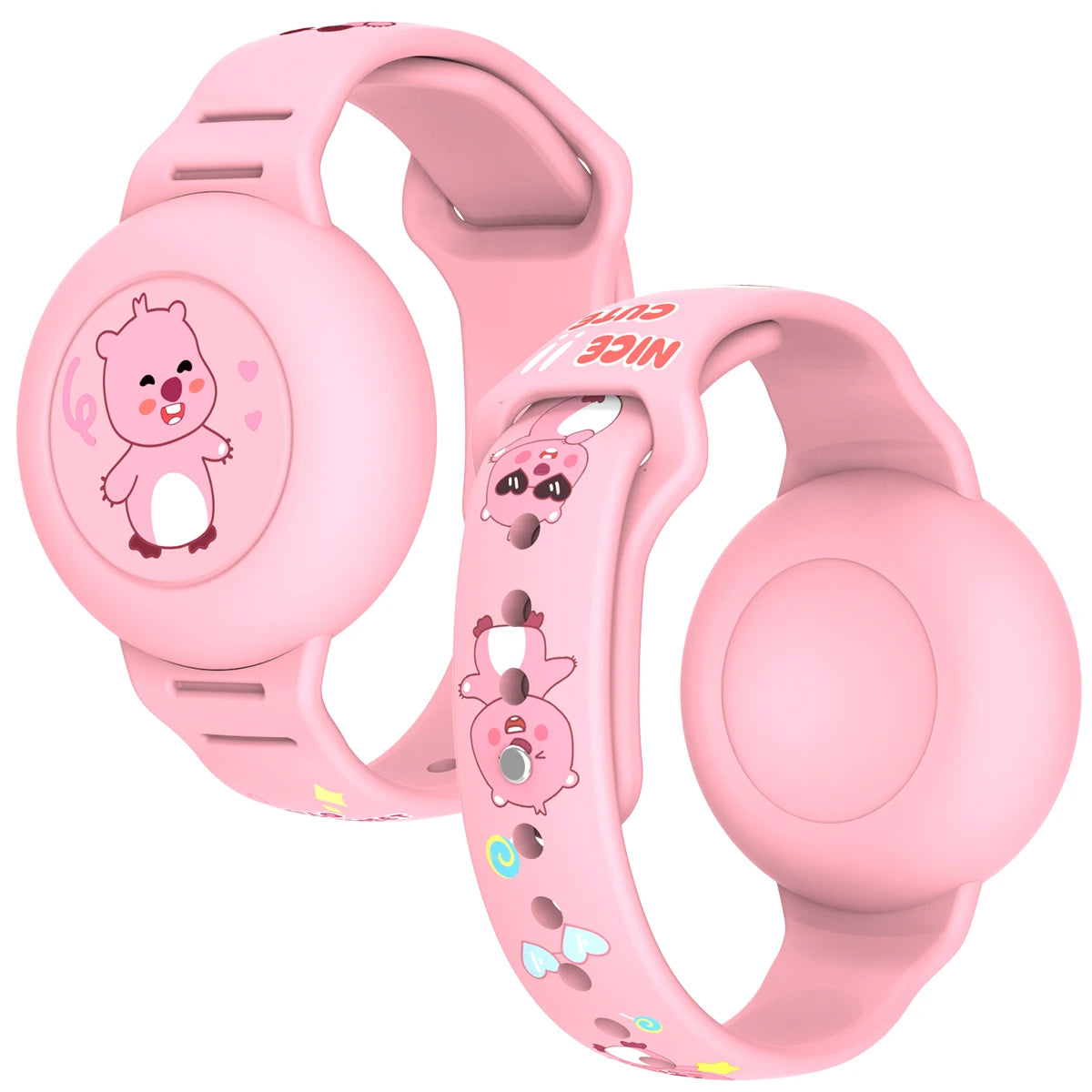 Soft silicone, children's Air Tag bracelet.