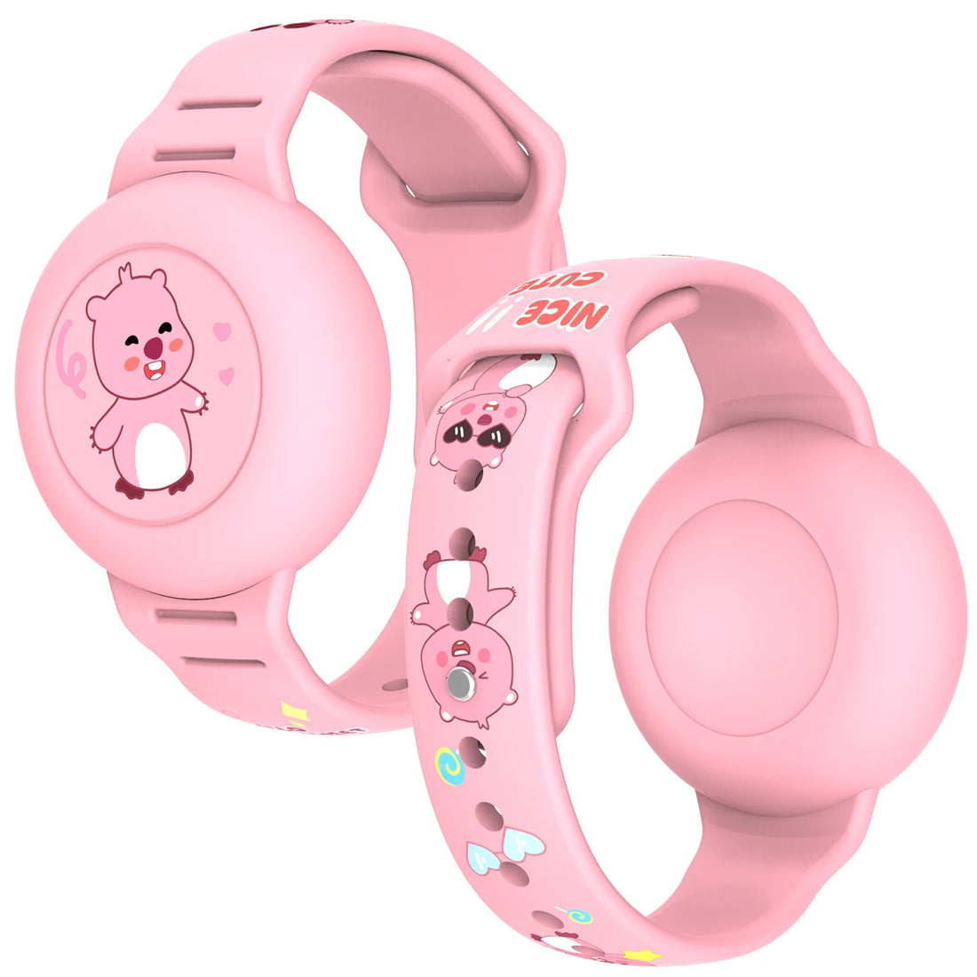 Soft silicone, children's Air Tag bracelet.