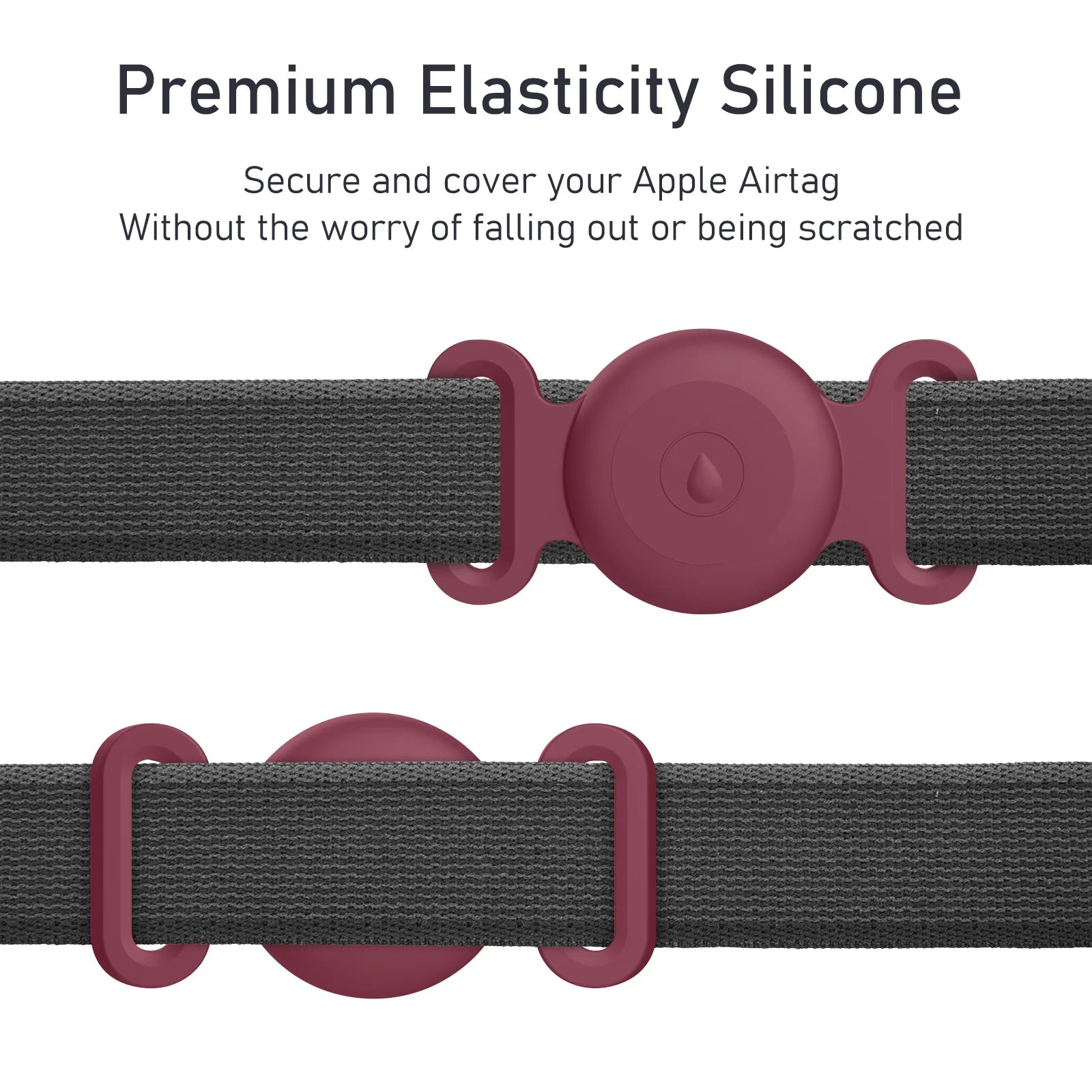 Silicone Air tag holder for existing Dog Collars.