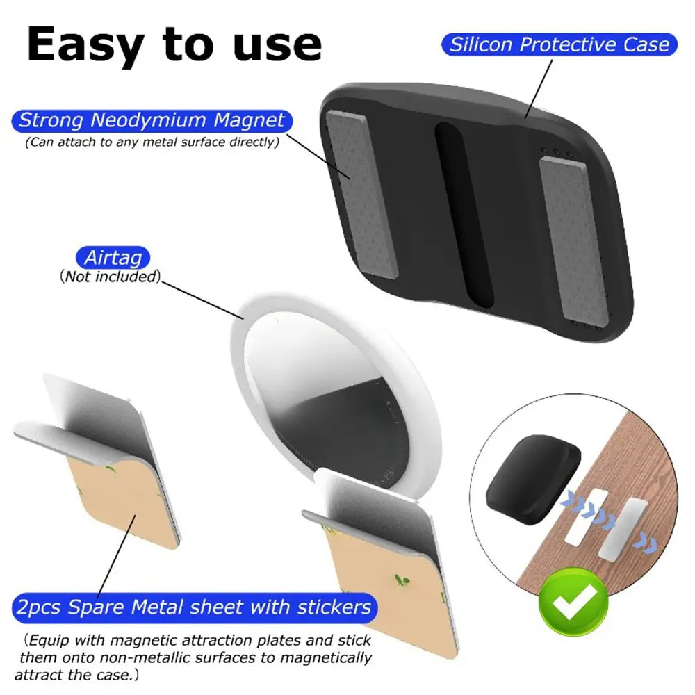 Rectangular Magnetic Airtag Case