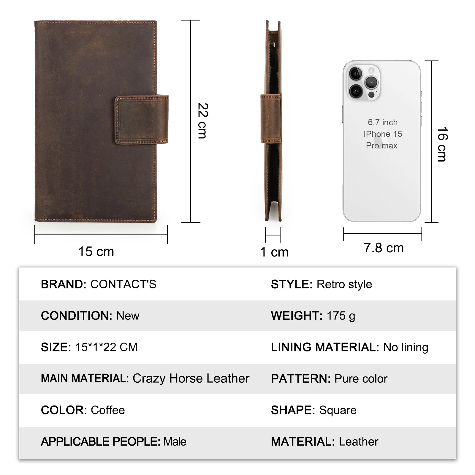 Genuine Leather Family Passport Wallet (with RFID and AirTag Slot)