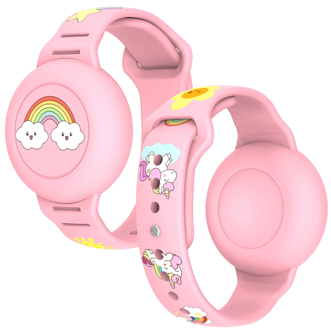 Soft silicone, children's Air Tag bracelet.
