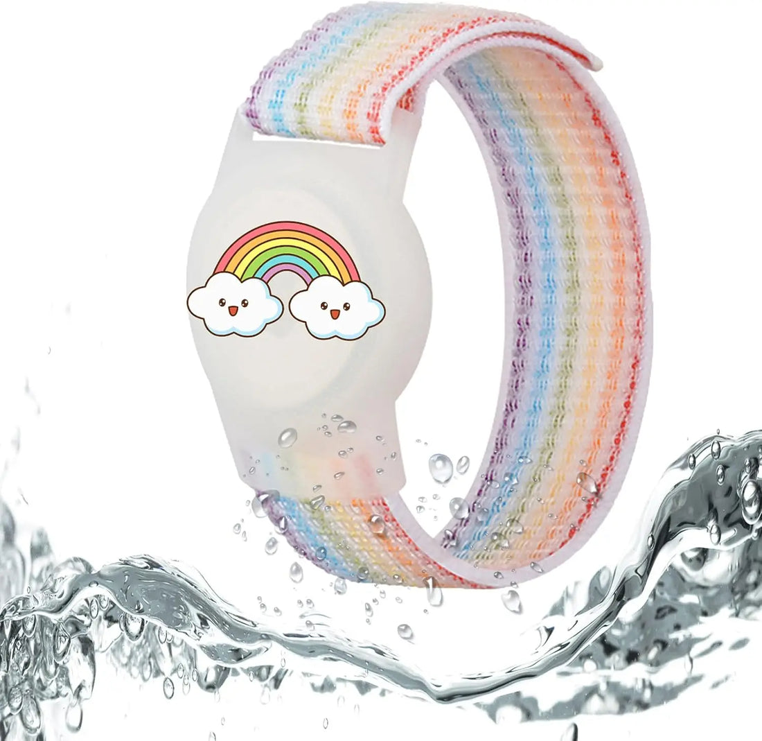 Soft silicone, children's Air Tag bracelet.
