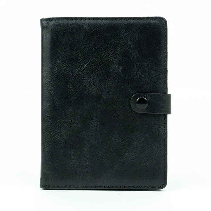 Passport travel wallet with RFID protection and AirTag holder. Black
