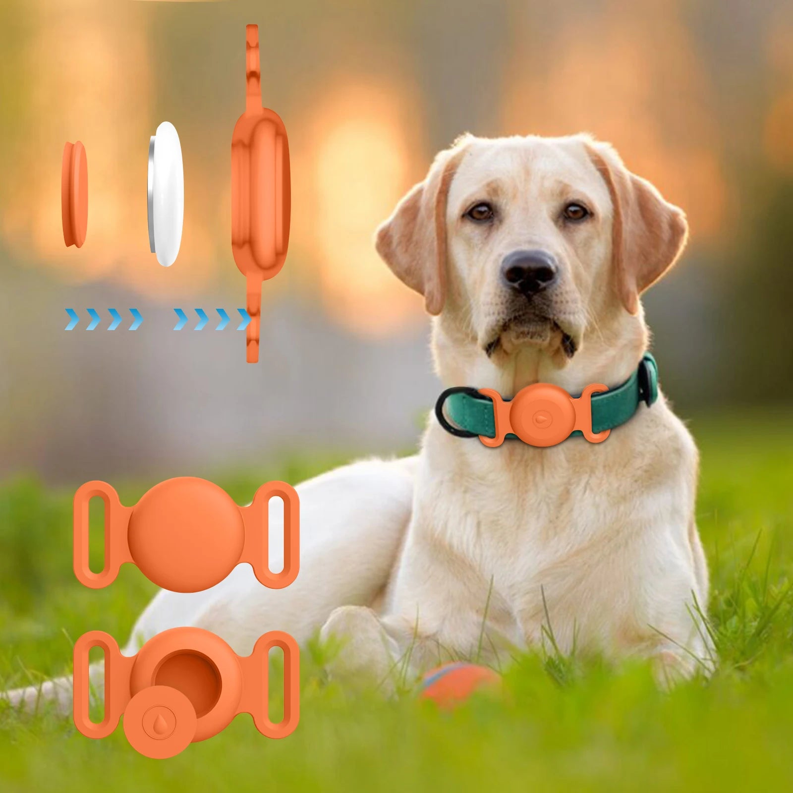 Silicone Air tag holder for existing Dog Collars.