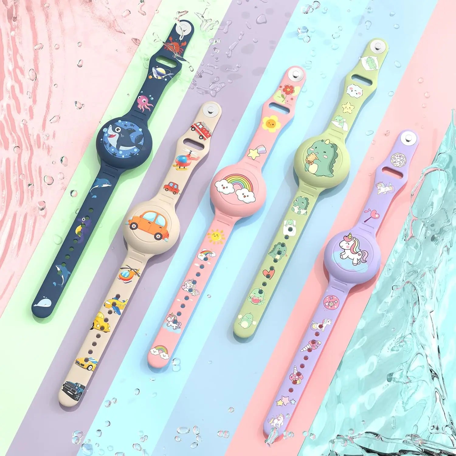 Soft silicone, children's Air Tag bracelet.