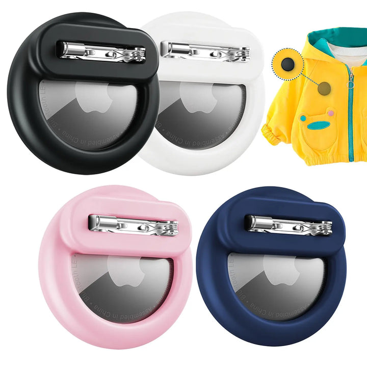 Pin on Airtag Holder - 4 pcs Black/White/Pink/Blue