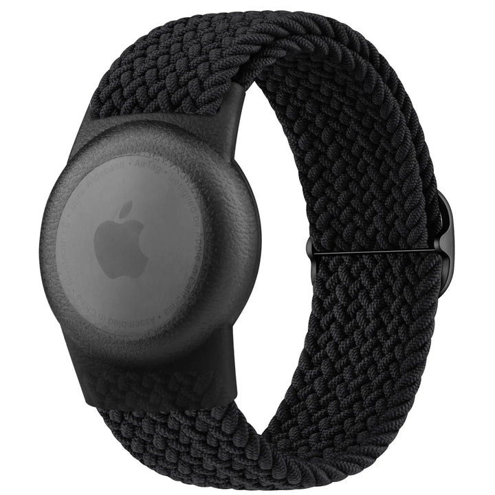 Braided children's wristband for AirTag