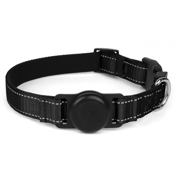 Reflective Nylon Dog Collar with AirTag