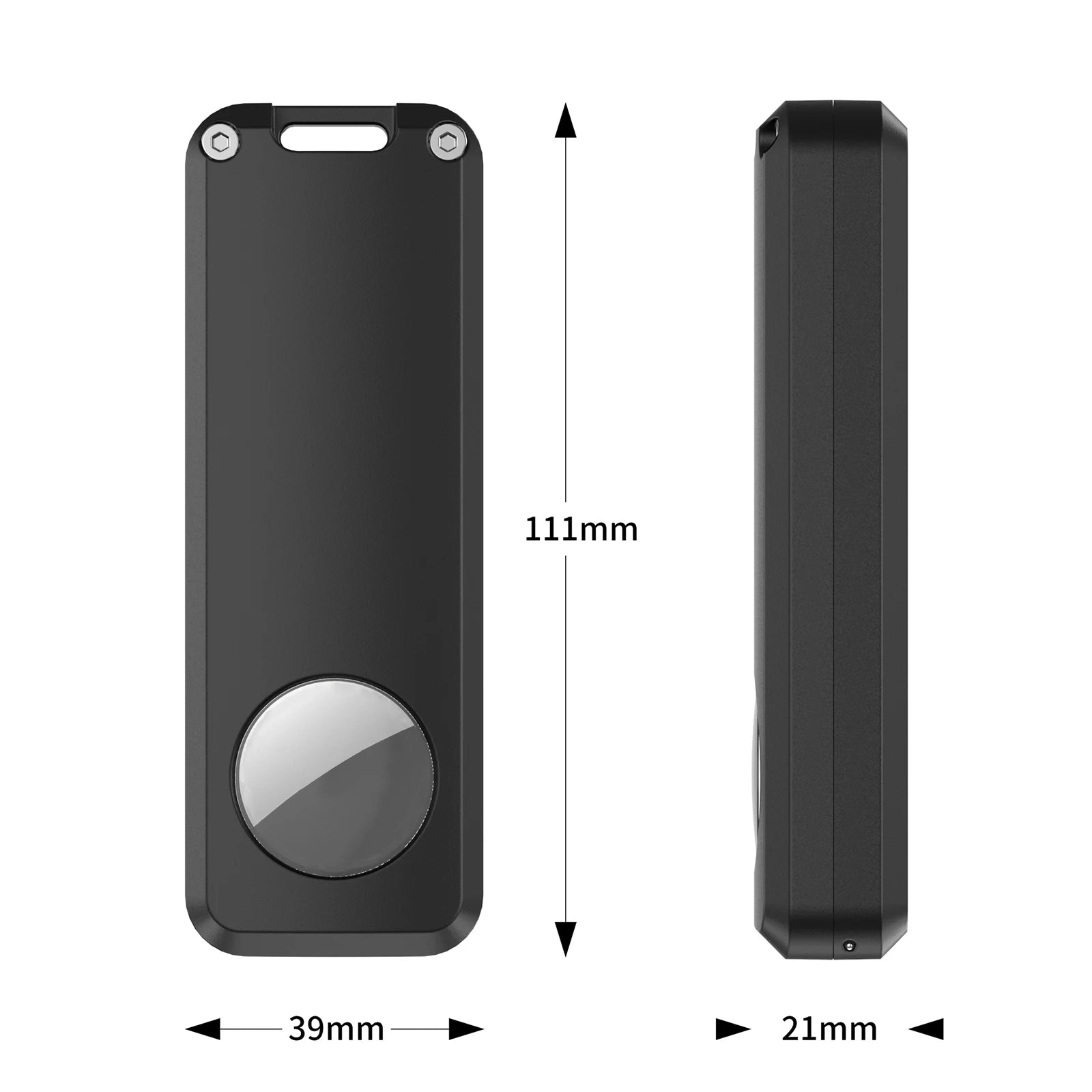 Stick-on Airtag case with additional Battery Power for extended life.